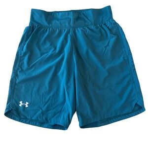 Under Armour Mens Active Running Shorts Speedpocket Medium Teal Blue Activewear